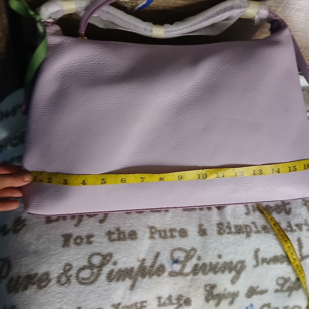 Lavender Leather VEra Bradley Handbag - Picture 3 of 10